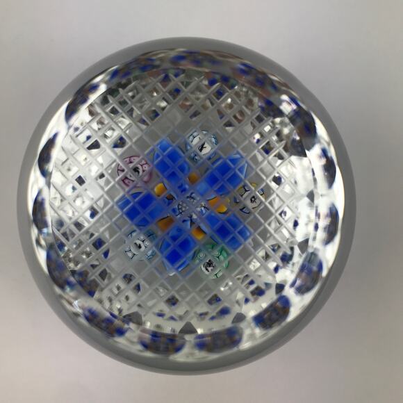 Perthshire PP215 2000 Multifaceted Lampwork Flower Picture Cane Paperweight Cert - Picture 4 of 14